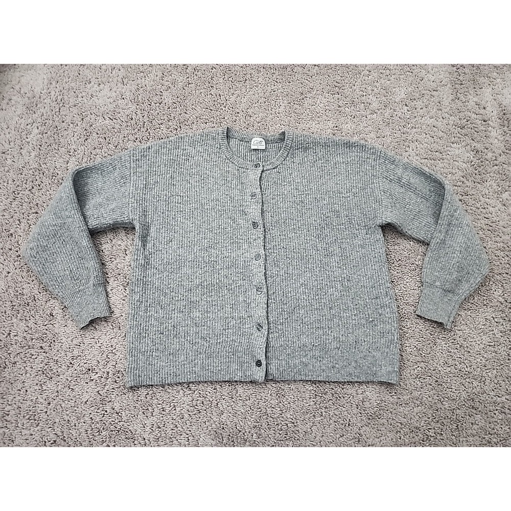 Cielo Cardigan Women's Small Ribbed Knit Wool Blend Button Front Sweater